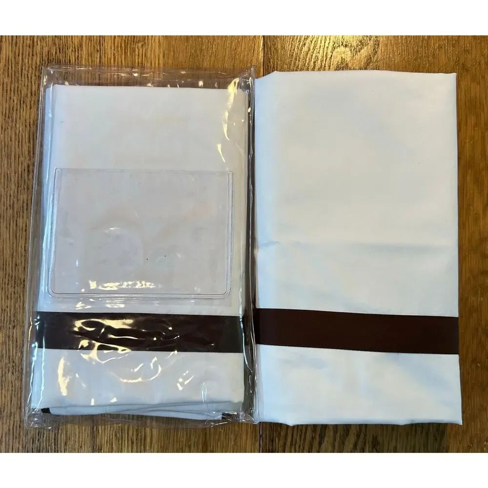 Pottery Barn Series One Morgan Standard Shams White & Brown Made in Italy *read* - Picture 5 of 10